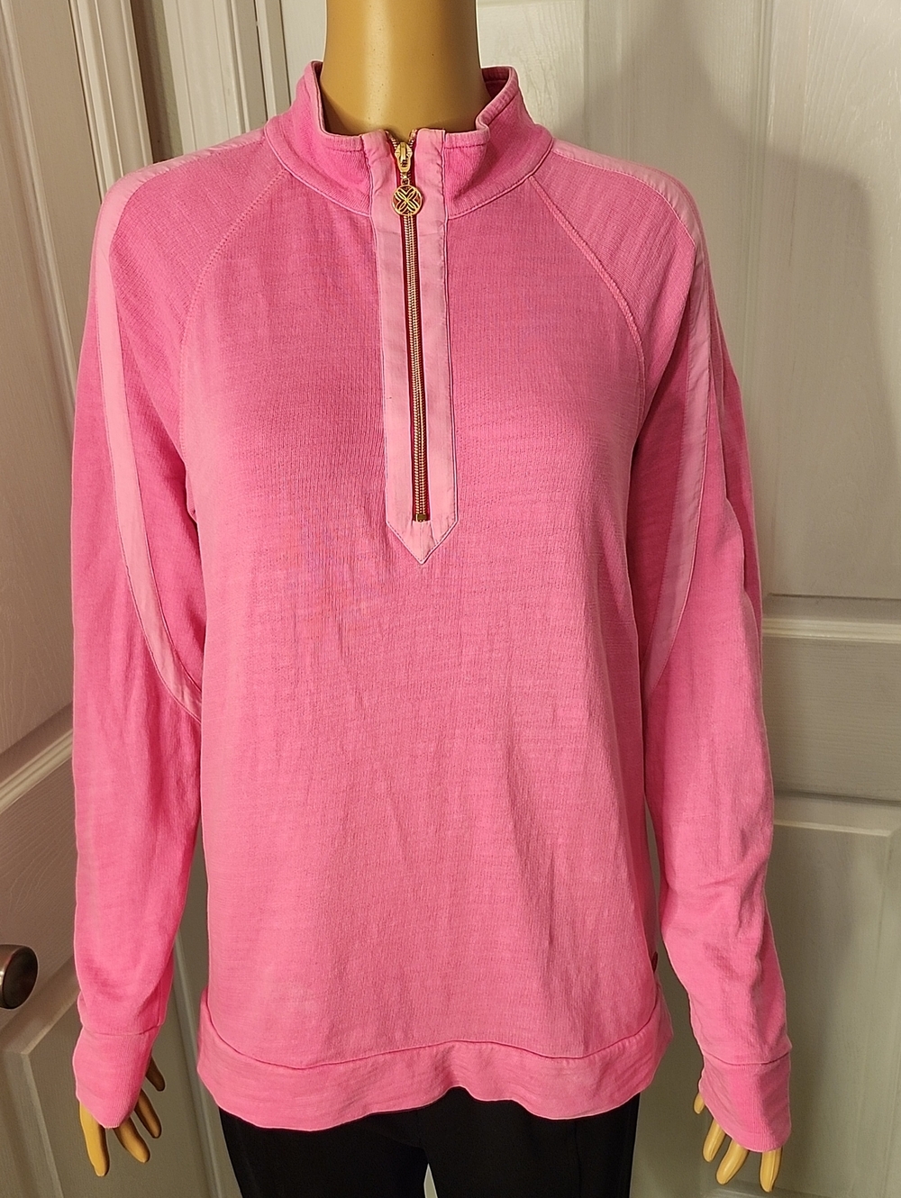 Lilly Pulitzer Bright Pink Half-Zip Pullover